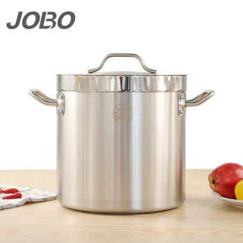 巨博(JOBO) 商用不锈钢桶复合底汤桶汤锅30cm带盖子 桶身加厚 装水约40斤