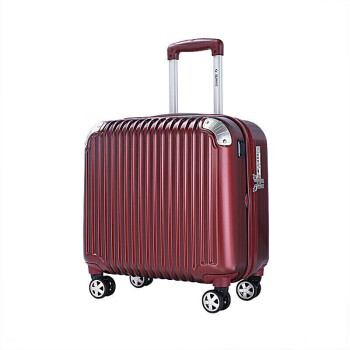 莎米特拉杆箱万向轮行李箱小型18英寸带USB接口轻便登机箱PC338TCU酒红