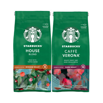 星巴克（Starbucks）精细研磨咖啡粉乌拉圭进口手冲咖啡粉黑咖啡2袋装可做40杯