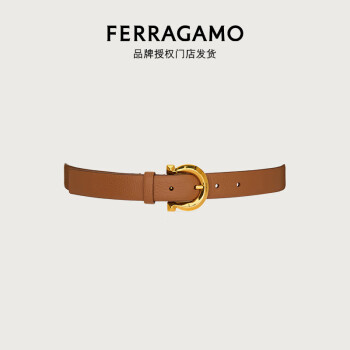 菲拉格慕（Ferragamo）【品牌授权门店发货】女士铁锈色可调式皮带0759668_C  _ 85