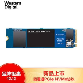 西部数据（Western Digital）1TB SSD固态硬盘 M.2接口(NVMe协议)WD Blue SN550 NVMe SSD｜五年质保