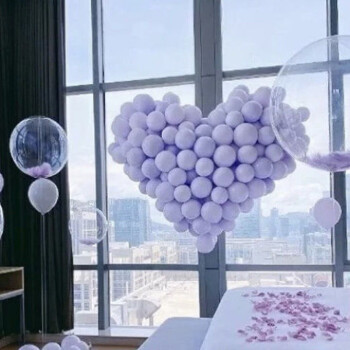 紫色爱心款加厚气球 爱心款 love 3m灯串 胶点气筒