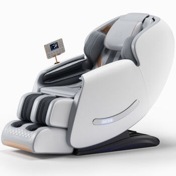 奥克斯按摩椅家用全身多功能SL导轨豪华太空舱零重力智能全自动按摩沙发 顶配 AUX-C300 米灰