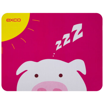 宜适酷(EXCO)粉红猪细面动漫卡通可爱鼠标垫小号电脑笔记本桌垫外设防滑女生小垫子办公凑单可水洗0298