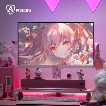 AOC AGON 27英寸 2K 170Hz IPS广色域 HDR400 快速液晶1ms 樱花粉 PS5电竞电脑显示器 AG275QXR