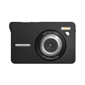 komery全新5600Wccd卡片机学生4K数码相机高像素高清自拍便携校园带拍照摄像录音CDF6黑色