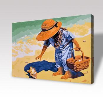 
                                                                                忆美特DIY数字油画卡通动漫挂画风景手绘画客厅卧室装饰画40x50实木内框配件齐全可挂墙 海螺姑娘                