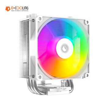 ID-COOLING （酷凛）CPU风冷散热器 3热管塔式电脑散热器 9CM风扇 适用LGA1200/1700/AM4/AM5 SE-30幻彩白