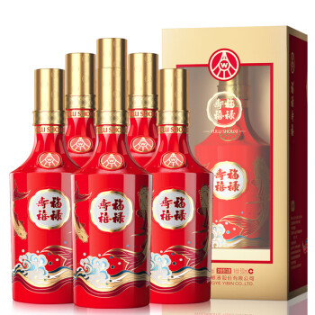 五粮液股份 福禄寿禧 精制 浓香型白酒 52度 500ml*6瓶整箱装 婚宴送礼