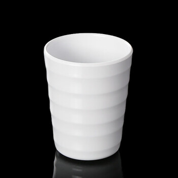 祥源美（XIANGYUANMEI）白色塑料耐摔茶杯10个装 酒店密胺水杯茶杯餐具 5208-200ml