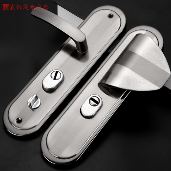 简易门锁门锁黑金防盗门把手通用型耳朵面板门锁具老式门配件家用拉手
