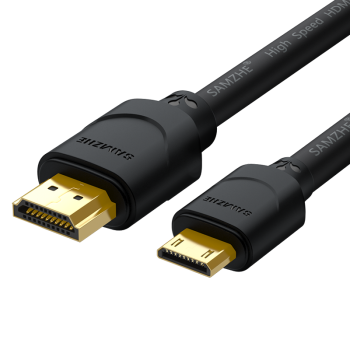 山泽(SAMZHE)Mini HDMI转HDMI连接线 迷你HDMI高清线 平板电脑电视投影仪显示器连接线 1.5米黑 13MN9