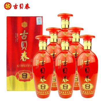 古贝春白酒浓香型纯粮酿造42度精酿500ml6瓶整箱装