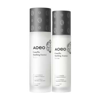 AOEO山茶花水乳护肤套装维稳修护补水保湿透润水100ml+乳80g