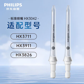 飞利浦（PHILIPS）水牙线替换喷头hx3042/52/62适配冲牙器hx3826/3911喷嘴H