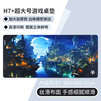 镭拓（Rantopad）H7+ 包边游戏鼠标垫 超大号桌垫 加厚键盘垫 空灵世界