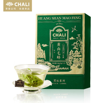 ChaLi茶里 黑标绿茶系列-黄山毛峰盒装24g 绿茶茶叶袋泡茶茶包（共12包）