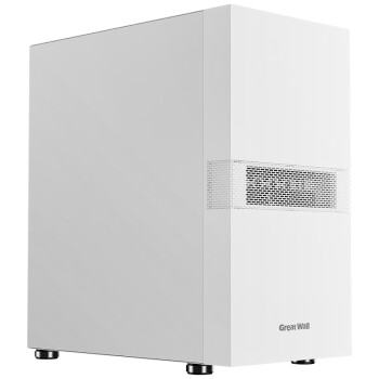 长城（Great Wall）阿基米德5商用版白色电脑机箱（MATX小主板/0.6mm厚板材/7风扇位/4硬盘位/背线/铁侧板）