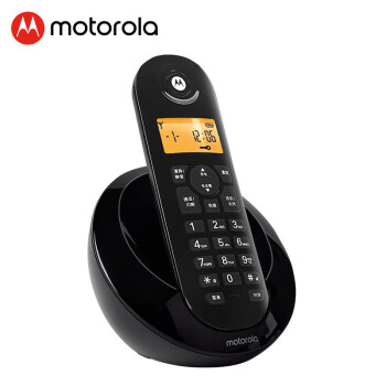 摩托罗拉（Motorola）数字无绳电话机单机无线电话机可配子母机家用办公 C601黑色单无绳