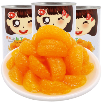 桃美人新鲜橘子罐头5罐x425g整箱出口糖水桔子水果罐头