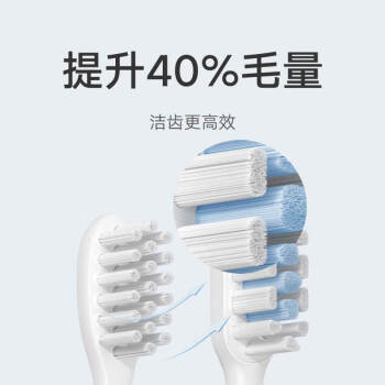 小米（MI）米家声波电动牙刷头3支装（标准型） 白色 适配T301/T302