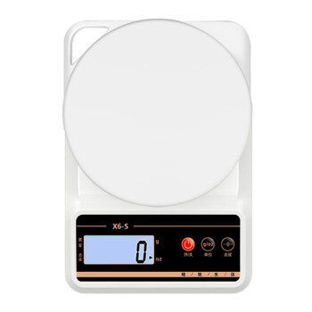 金妙 厨房秤电子秤食物烘焙秤小型精准称重器天平克度称 充电款 X6-S白色2kg/0.1g(圆托盘）