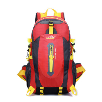 户外尖锋（HU WAI JIAN FENG）运动户外双肩背包 大容量防泼水旅行包 时尚轻便登山包红色