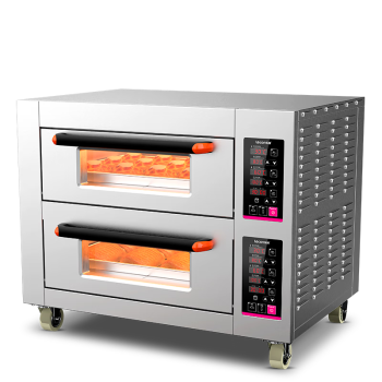 乐创（lecon）商用烤箱大型大容量蛋糕披萨烤箱商用电烤箱烘焙面包月饼焗炉 二层二盘 J1-YXD-Z202(220V)