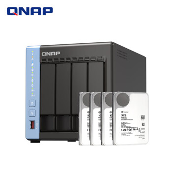 威联通（QNAP）TS-464C 宇宙魔方 四核心器网络存储服务器内置双M.2插槽NAS私有云（含硬盘10T*4）