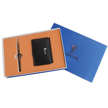 PLOVER商务笔+卡包休闲商务两件套礼盒装GD811033-2A 黑色