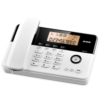 步步高BBK HCD218 电话机 免电池 来电显示 8种铃声 座机电话 雅典白母机