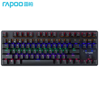 雷柏（Rapoo） V500PRO-87多模版 机械键盘 无线蓝牙键盘 有线键盘 无线2.4G/蓝牙3.0/蓝牙5.0/有线 红轴