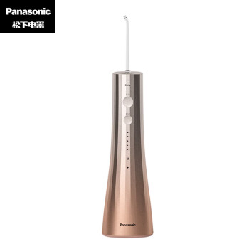 松下（Panasonic）冲牙器洗牙器超声波洁牙器 立式便携水牙线 送礼款极光塔 EW-1533-PN 金色