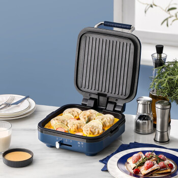 摩飞电器（Morphyrichards）电饼铛家用早餐机小型多功能煎烤锅面包压烤机 MR8600 颜色随机