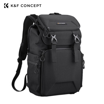 卓尔（K&F CONCEPT）相机双肩包多功能防水硬壳保护专业佳能索尼单反摄影包户外包大容量相机收纳背包