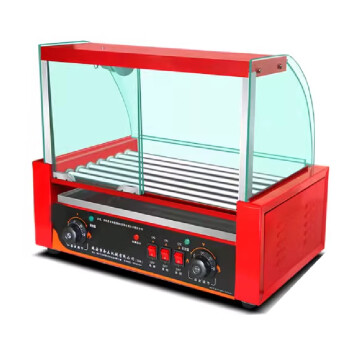 苏勒     器烤香肠热狗机烤肠机商用小型烤火腿肠机台湾全自动   红色*7管