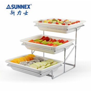 SUNNEX 自助餐具点心水果糕点食物架 6.5cm深盘套装MWI12-3DS217