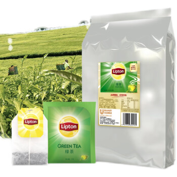 立顿（Lipton）茶叶绿茶安徽黄山袋泡茶包纸塑独立包装2g*80包