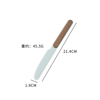 几作 ins风北欧仿木纹不锈钢430餐具套装 不锈钢夹柄 餐刀TK-2115