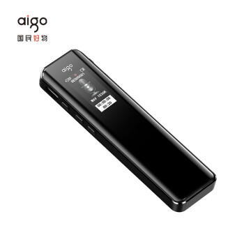 爱国者（aigo）录音笔R6911 32G 黑 一键录音/声控录音/录音笔语音转文字会议记录神器