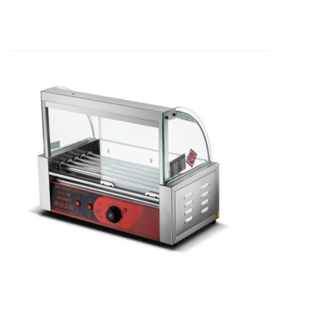 VERLY烤肠机商用豪华烤肠机7管带门带隔离层自动控温快速加热自带照明烤肠机