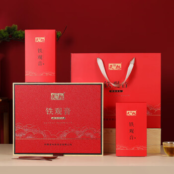 天旭茶叶 特级铁观音乌龙茶礼盒装 节日礼品送长辈茗茶浓香型250g