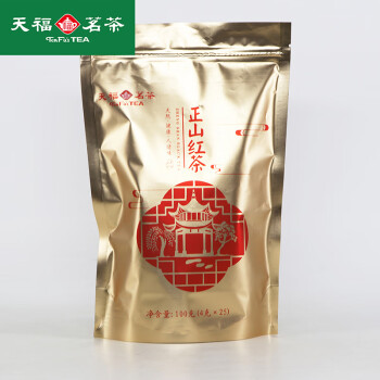 天福茗茶 茶叶/红茶 100g/袋*2袋 中小叶种工夫红茶 袋装茶叶