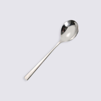 信基高格 304不锈钢餐勺小勺 Y858镜面不锈钢圆汤勺19.3cm长 12支/包