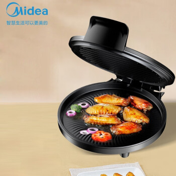 美的Midea电饼铛家用双面加热多功能煎饼锅薄饼机小巧机身煎烤机JK26Simple101