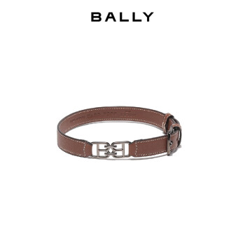 巴利（BALLY）男士B-CHAIN双层绕腕手环手镯棕色 BUCK 808 6302054