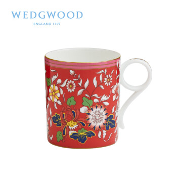 WEDGWOOD威基伍德 漫游美境马克杯 瑰丽红宝 250ml骨瓷欧式下午茶咖啡具