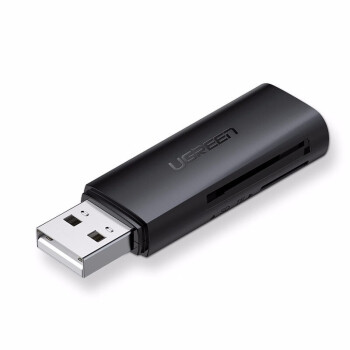 绿联（UGREEN） 读卡器多功能二合一USB3.0高度读取TF/SD型相机行车记录仪监控内存卡 USB2.0双卡单读60721