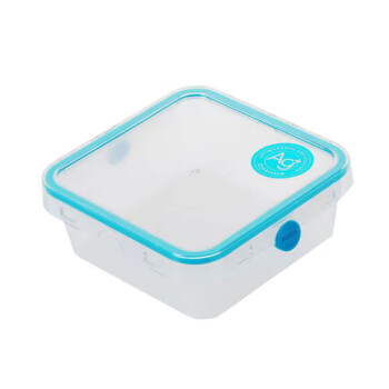茶花抗菌保鲜盒冰箱可微波炉加热密封储物盒饭盒正方形保鲜盒570ML