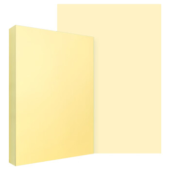 得力浅黄色彩色儿童手工A4 80g折纸剪纸彩纸非硬卡纸/复印纸/打印纸7757（25包/箱装）（100张/包）